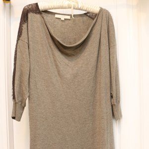 Ann Taylor/LOFT Sweatshirt Dress w/ Lace Cutouts